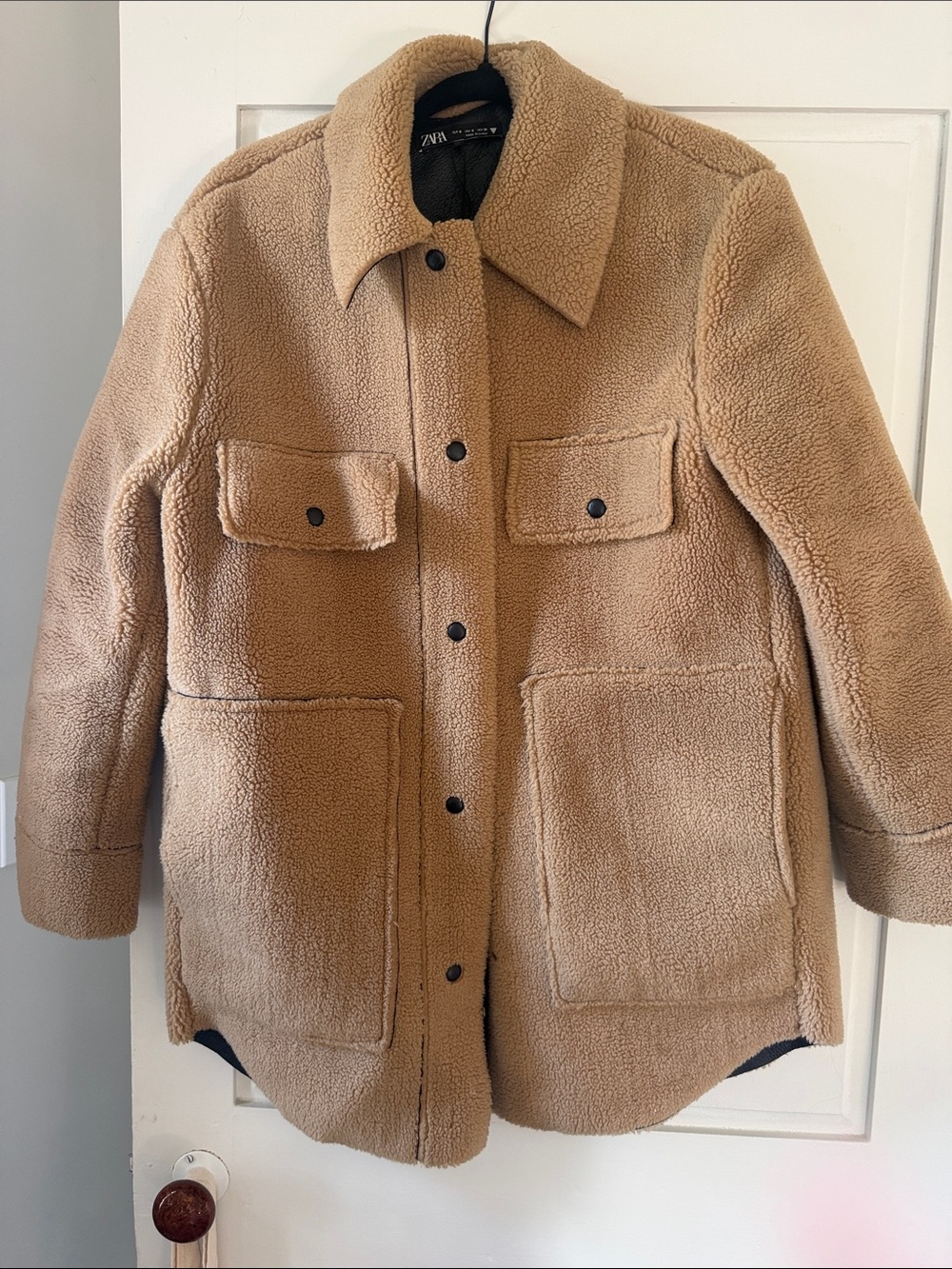 Zara Women's Camel Teddy Jacket